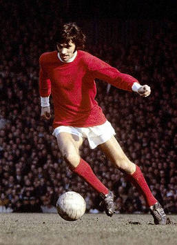 England football legend George Best on pitch