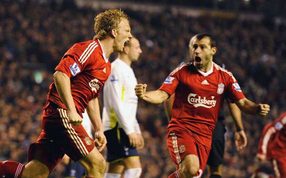 Dirk Kuyt & Javier Mascherano, Liverpool (Getty Images)