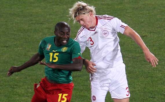 FIFA World Cup : Achille Webo (Cameroon) vs Simon Kjaer (Denmark) - (Gettyimages)