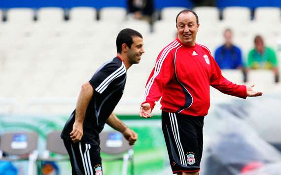 Javier Mascherano & Rafael Benitez, Liverpool (Getty Images)