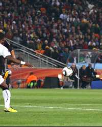 Mesut Oezil scores the winner for Germany against Ghana (Getty Images) 