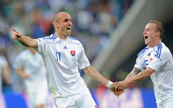 Vittek, Zabavnik - Slovakia-Italy - WC2010 (Getty Images)