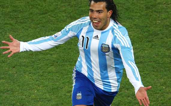 World Cup 2010 - Argentina vs Mexico,  Carlos Tevez   (Getty Images)