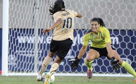 Marta, FC Gold Pride, Hope Solo, Atlanta Beat (Patricia Giobetti)