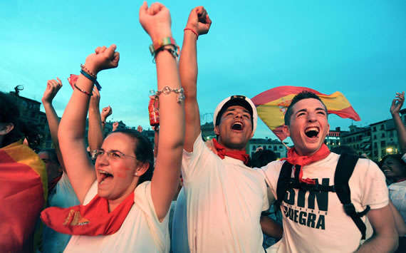 Spain Fans, Plaza Castilla (Getty Images)