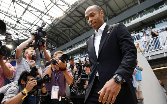 Thierry Henry enters Red Bull Arena, New York Red Bulls, MLS (Getty)