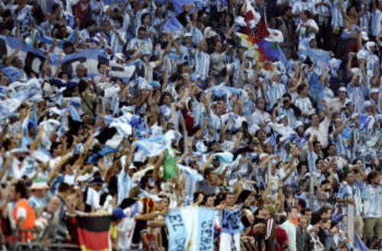 Argentina supporters in Hamburg (AFP)