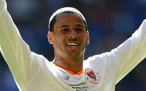 DJ Campbell of Blackpool,(Getty Images)