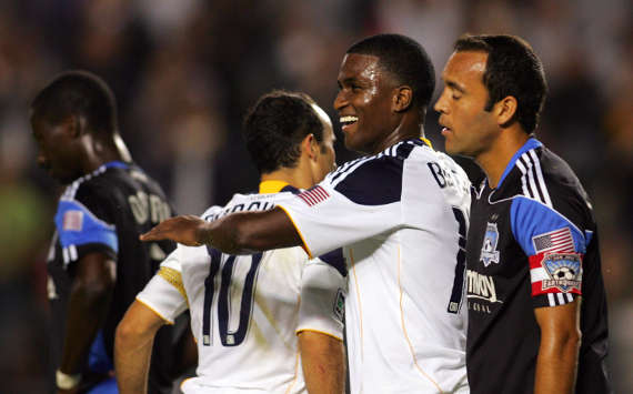 Landon Donovan, Edson Buddle, Los Angeles Galaxy; Ramiro Corrales, Ike Opara, San Jose Earthquakes; MLS (Getty Images)