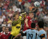 Edwin van der Sar, Manchester United; Federico Macheda, Manchester United; MLS All Star Game (Getty Images)