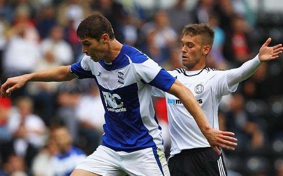 Derby County vs Birmingham City,  Nikola Zigic and James Bailey (Getty Images )