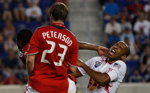 Jacob Peterson, Toronto FC; Thierry Henry, New York Red Bulls; MLS (Getty Images)