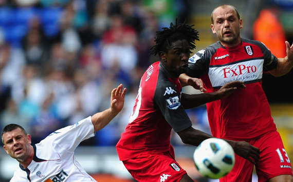 EPL,Bolton Wanderers Vs Fulham, Paul Robinson, Dickson Etuhu, Danny Murphy(Getty Images)