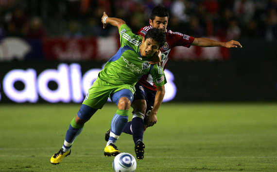 Fredy Montero, Seattle Sounders FC; Paulo Nagamura, Chivas USA; MLS (Getty Images)