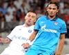 Champions League : Fernando Meira (Zenit) vs Ireunesz Jelen (AJ Auxerre) - (Panoramic)
