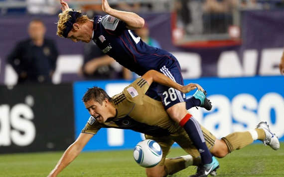 Pat Phelan, New England Revolution; Juan Diego Gonzalez, Philadelphia Union; MLS (Getty Images)