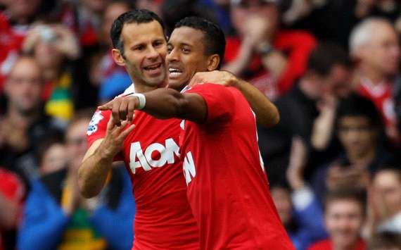 BPL : Nani - Ryan Giggs,  Manchester United - West Ham United (Getty Images) 