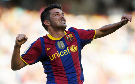 David Villa, Racing Santander, Barcelona (Getty Images)
