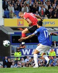 EPL ; Nemanja Vidic, Everton - Manchester United (Getty Images)