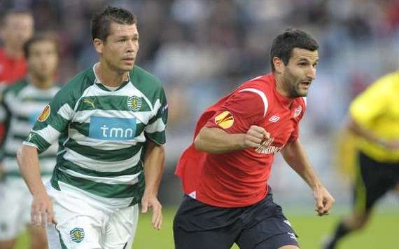 Europa League : Anderson Polga (Sporting) vs Pierre-Alain Frau (Lille OSC) - (Panoramic)