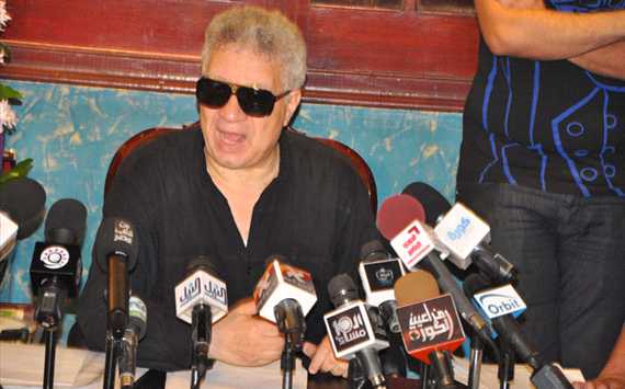 مرتضى منصور خلال المؤتمر