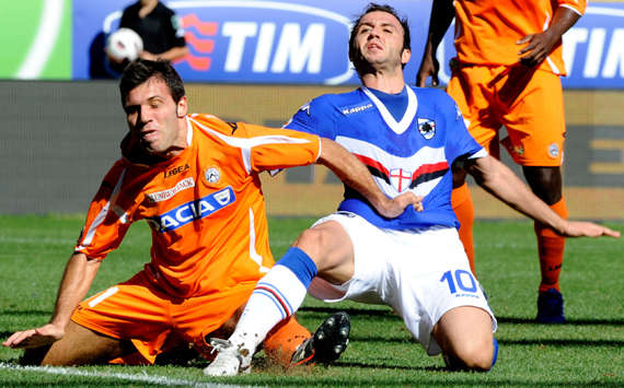 Domizzi & Pazzini - Sampdoria-Udinese - Serie A (Getty Images)