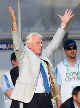 Leo beenhakker, coach of Trinidad and Tobago (AFP)
