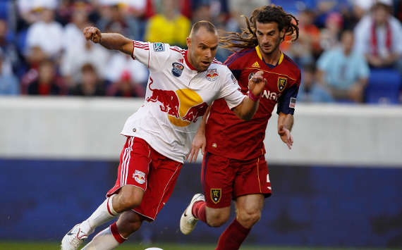 Joel Lindpere, New York Red Bulls; Kyle Beckerman, Real Salt Lake; MLS (Getty Images)
