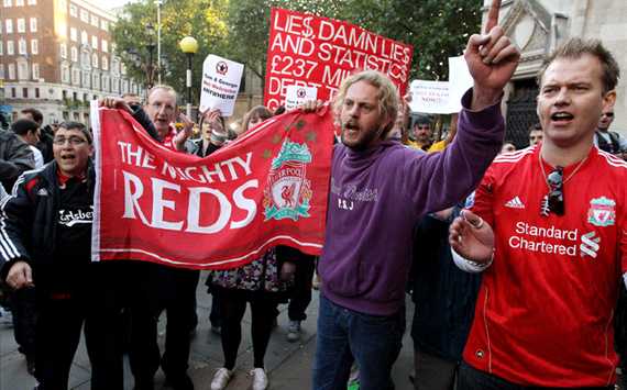 Supporters Of Liverpool Football Club Demonstrate Outside The High Court (Getty Images)