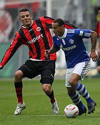 Bundesliga Eintracht Frankfurt - Schalke 04: Alexander Meier & Jermaine Jones (Bongarts/Getty)