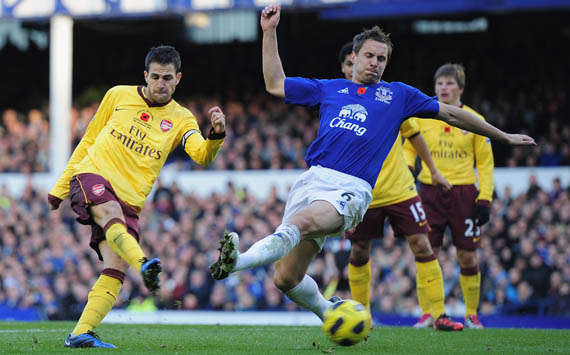 BPL, Everton and Arsenal, Cesc Fabregas and Phil Jagielka, (Getty Images)