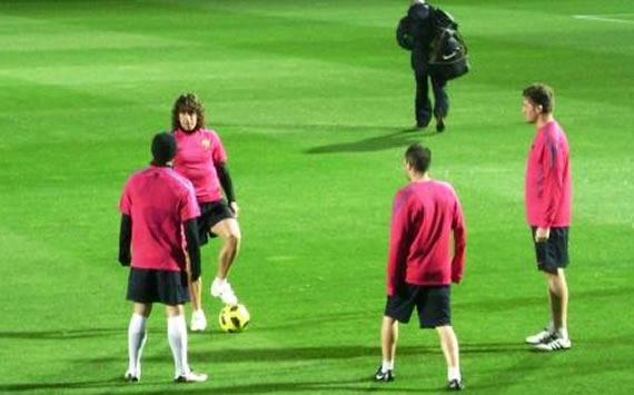 Carlos Puyol, Barcelona training (Goal.com)