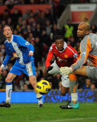 BPL, Manchester United and Wigan Athletic, Patrice Evra, (Getty Images) 