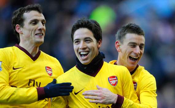 EPL : Samir Nasri , Aston Villa vs Arsenal (Getty Images)