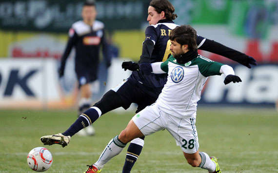 Wolfsburgs Diego gegen Hoffenheims Sebastian Rudy (Getty Images)