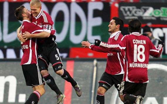 Nürnbergs Wolf jubelt nach seinem Tor gegen Hannover 96 (Getty Images)