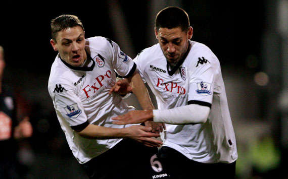 Chris Baird and Clint Dempsey (Getty Images)