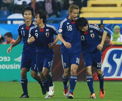 AFC Asian Cup - Japan v Qatar,(L to R)Ryoichi Maeda, Shinji Okazaki, Keisuke Honda and Shinji Kagawa(Getty Images)