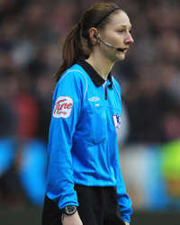 EPL,Female assistant referee Sian Massey,Wolverhampton Wanderers vs Liverpool(Getty Images)
