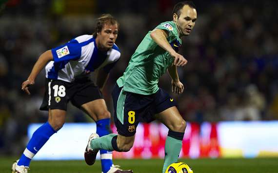 Hércules, Barcelona, Fritzler, Iniesta (Getty Images)