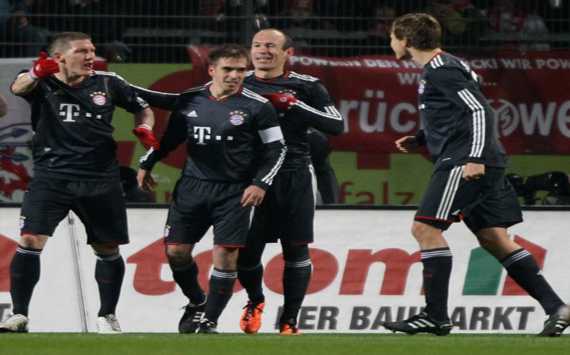 Bundesliga: FSV Mainz 05 – FC Bayern München, Schweinsteiger, Robben and Lahm (Getty Images)