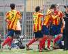 I giocatori del Lecce esultano dopo il goal di Mesbah alla Juve (Getty Images)