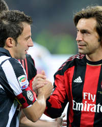 Pirlo & Del Piero - Milan-Juventus (Getty Images)