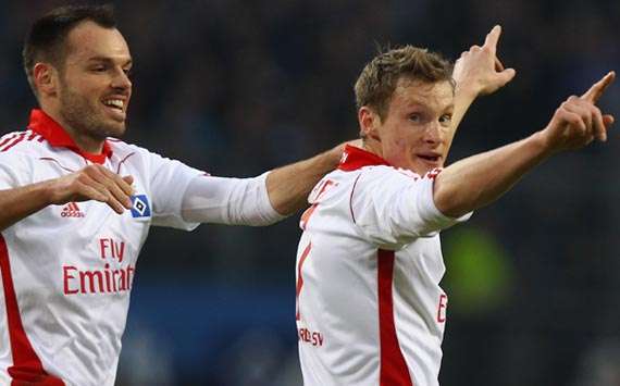 Westermann und Jansen bejubeln das 1:0 gegen Mainz