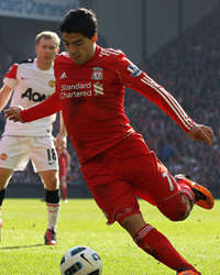 EPL: Luis Suarez, Liverpool v Manchester United