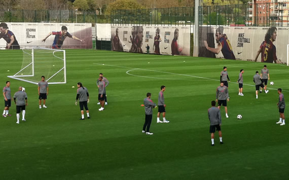 Barcelona training