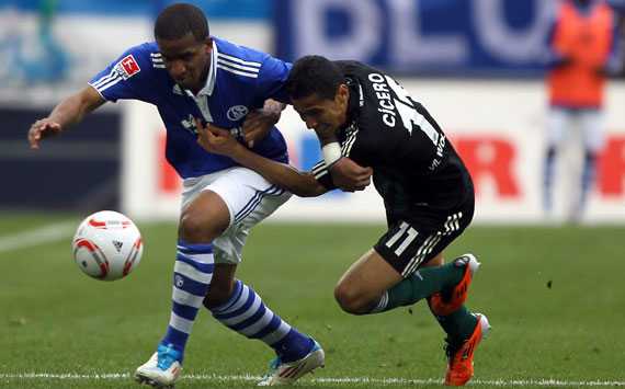Bundesliga: Schalke 04 - VfL Wolfsburg, Jeffferson Farfan; Cicero (Getty Images)