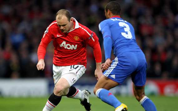 UEFA Champions League - Manchester United vs Chelsea, Ashley Cole and Wayne Rooney 