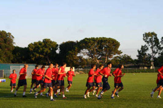 barcelona training in L.A.(minji)