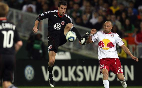 Marc Burch; Joel Lindpere, New York Red Bulls, D.C. United